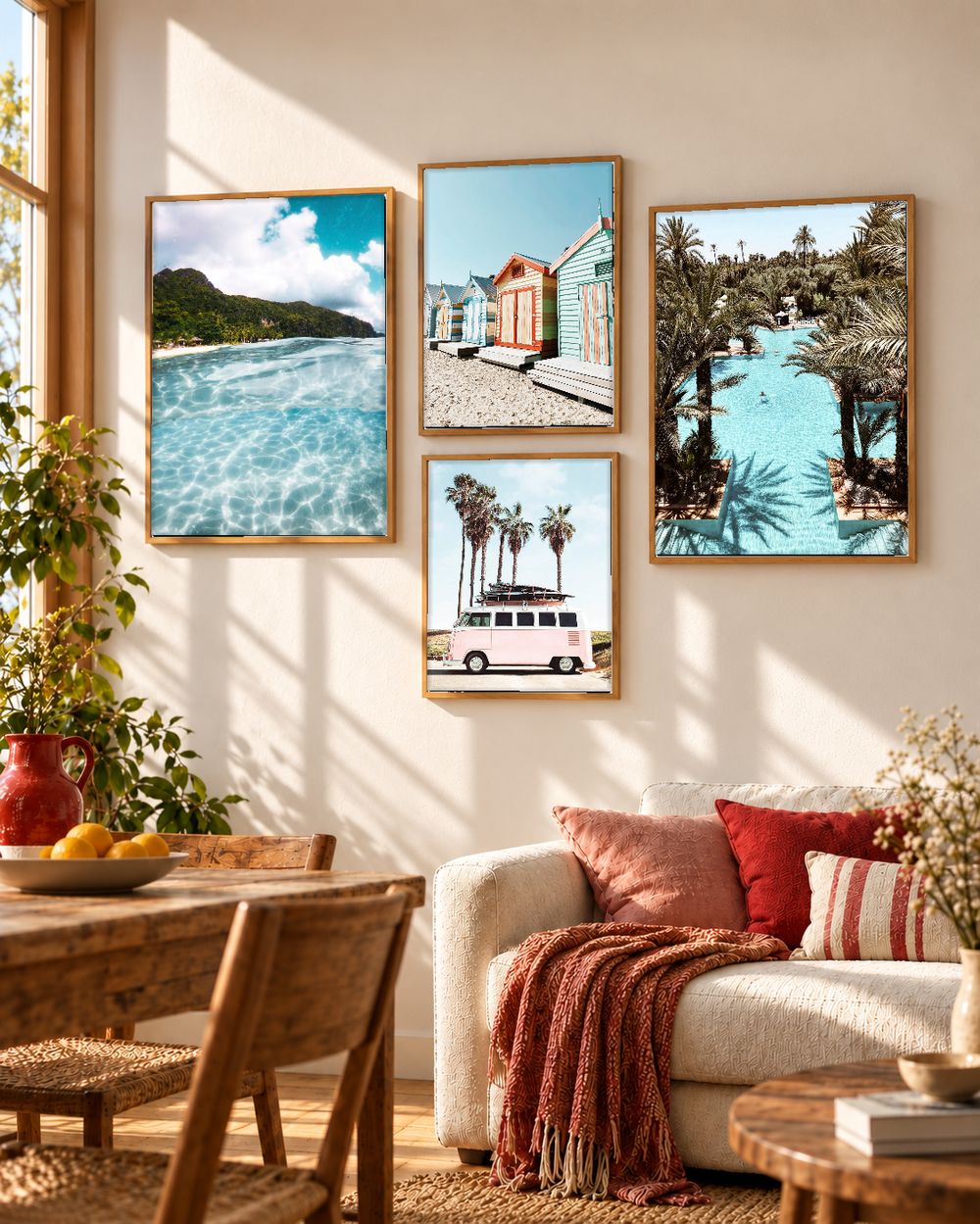 Set de 4 cuadros decorativos que combinan