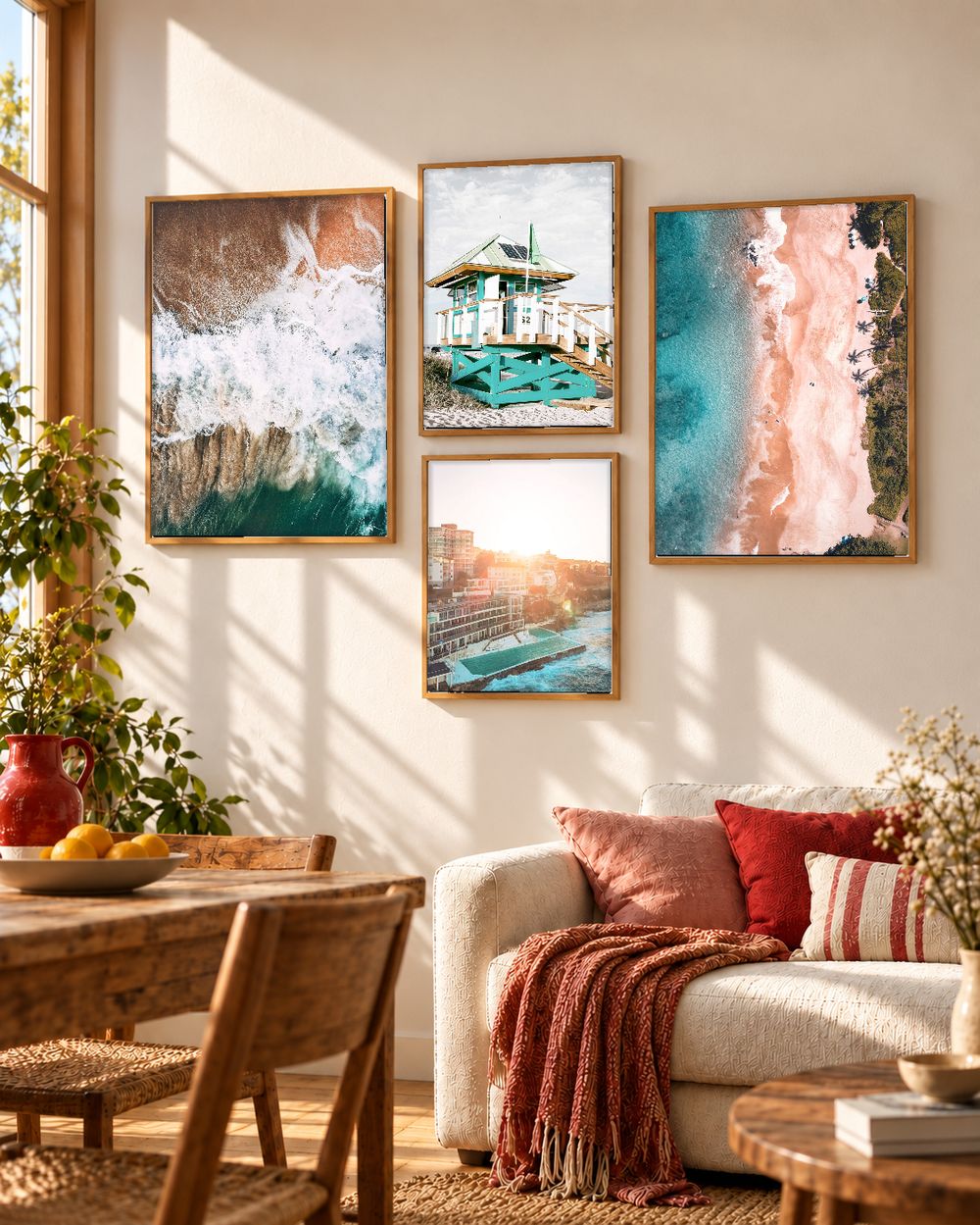 Set de 4 cuadros decorativos que combinan
