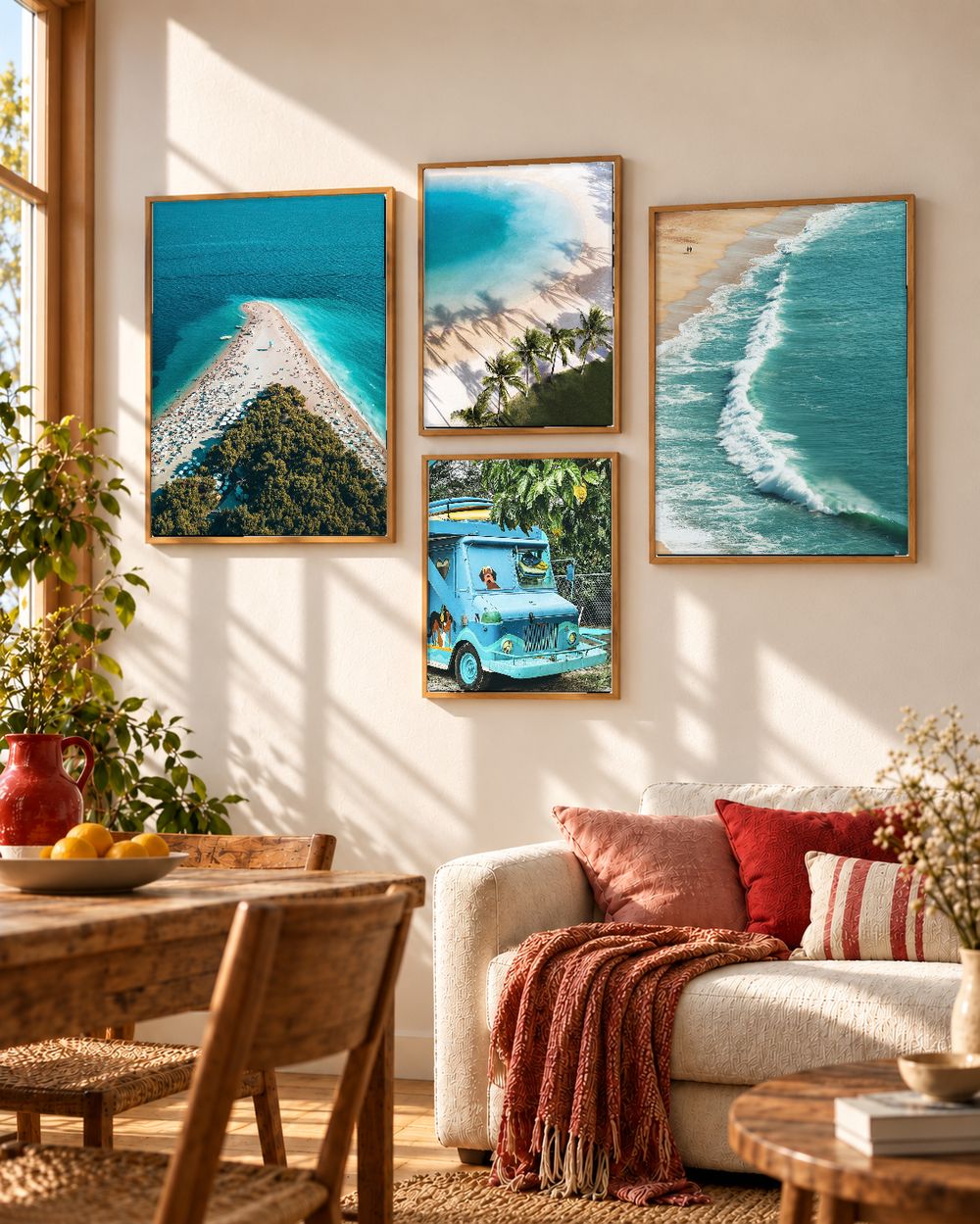 Set de 4 cuadros decorativos que combinan