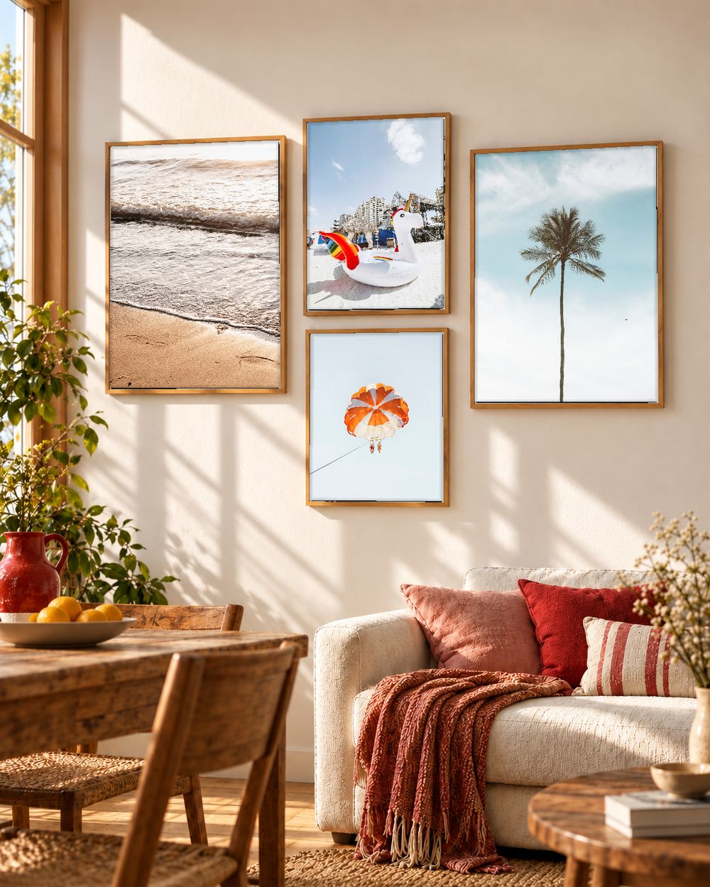 Set de 4 cuadros decorativos que combinan
