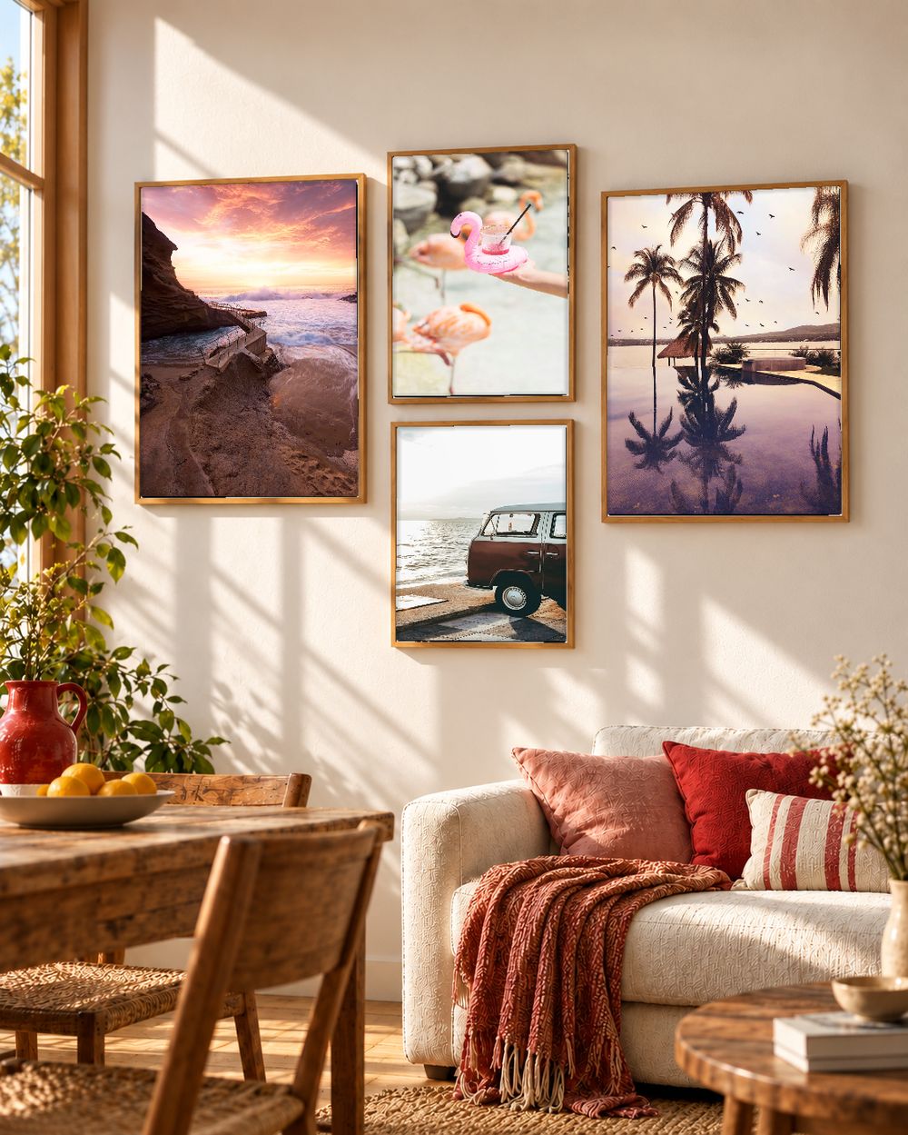 Set de 4 cuadros decorativos que combinan