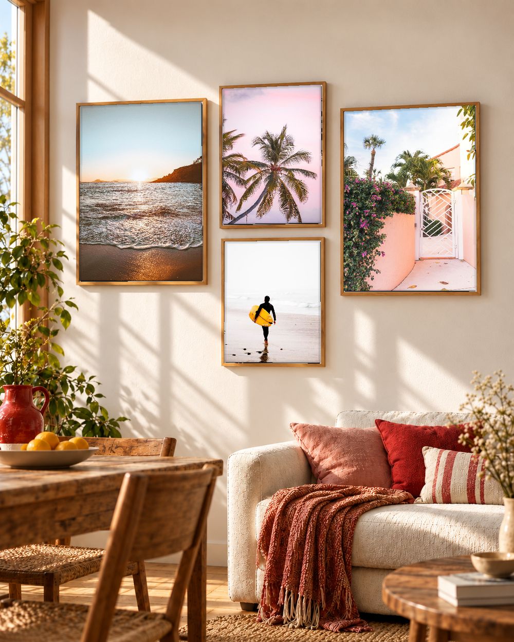 Set de 4 cuadros decorativos que combinan
