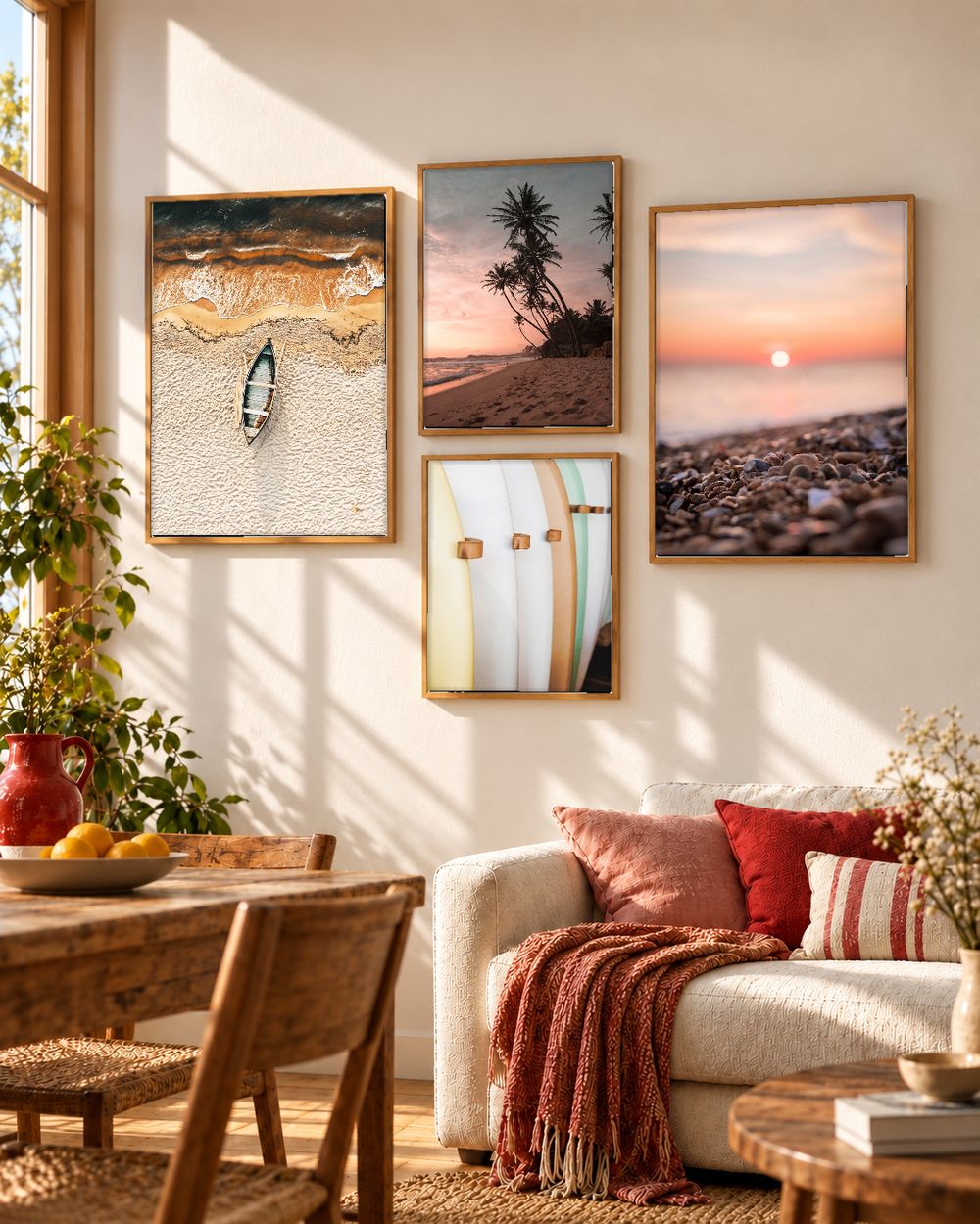 Set de 4 cuadros decorativos que combinan