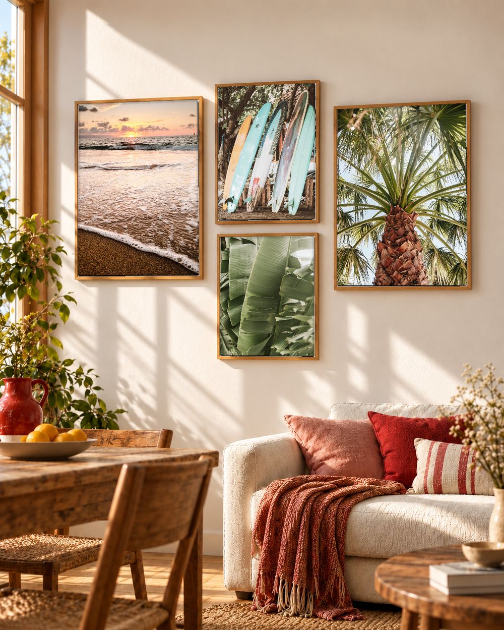 Set de 4 cuadros decorativos que combinan