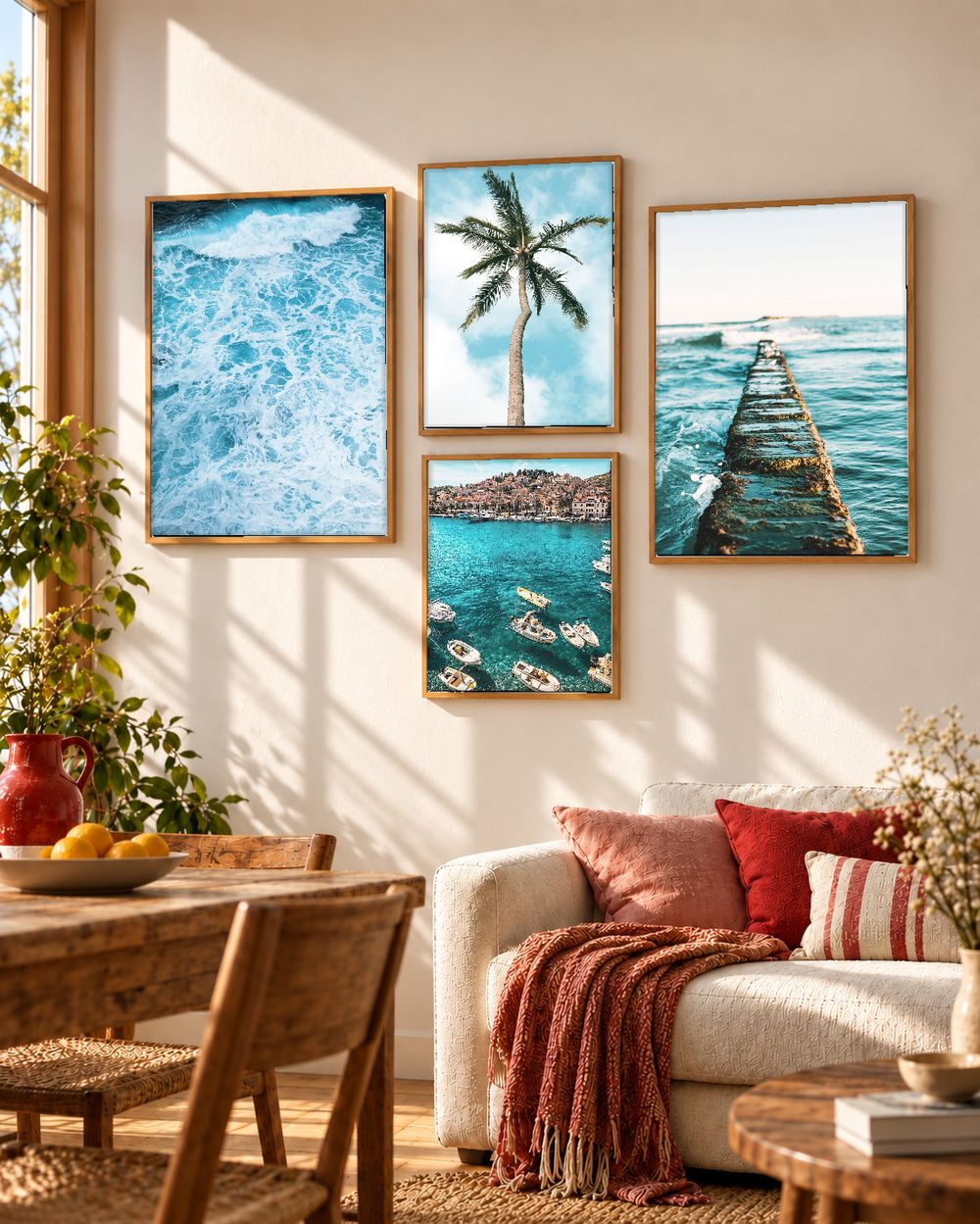 Set de 4 cuadros decorativos que combinan