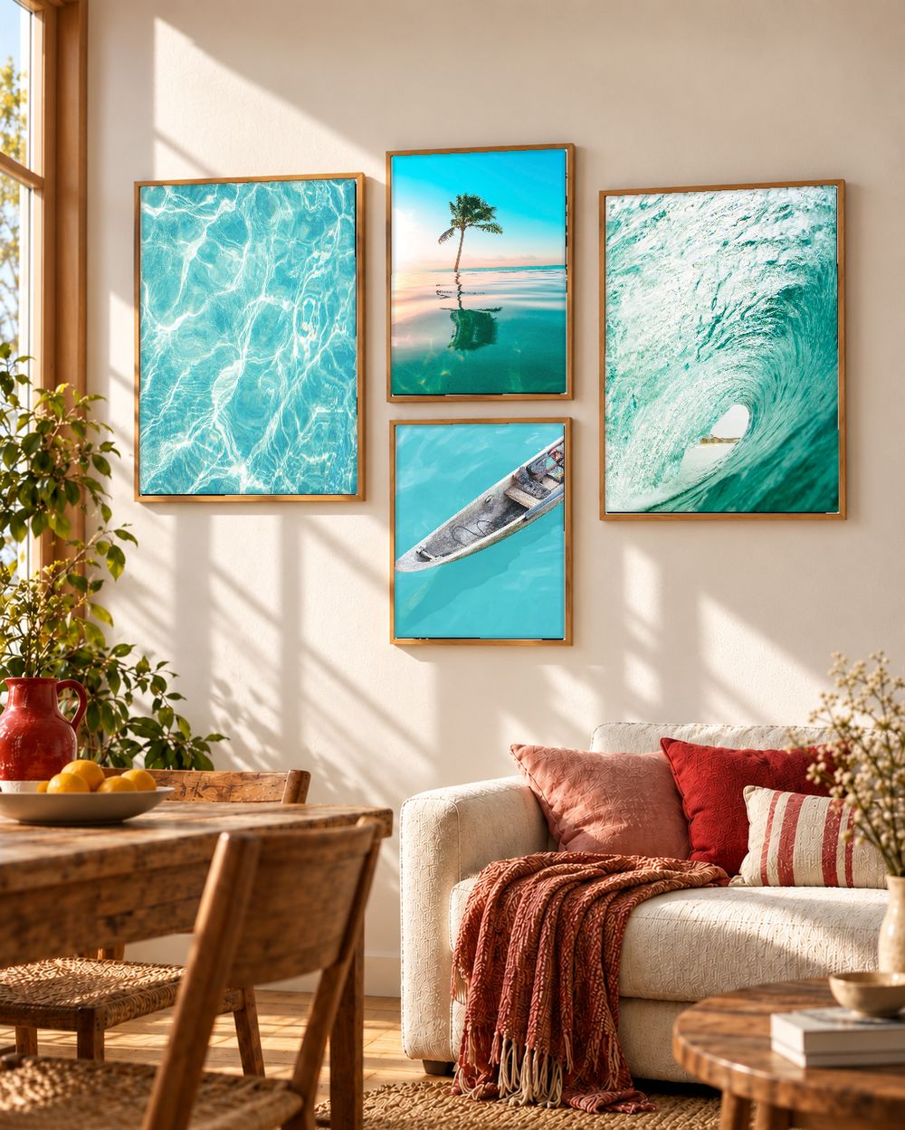 Set de 4 cuadros decorativos que combinan