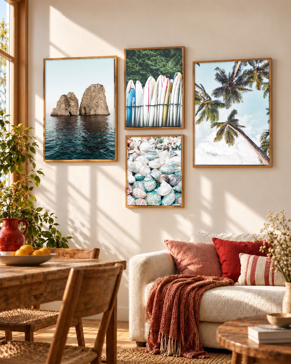 Set de 4 cuadros decorativos que combinan