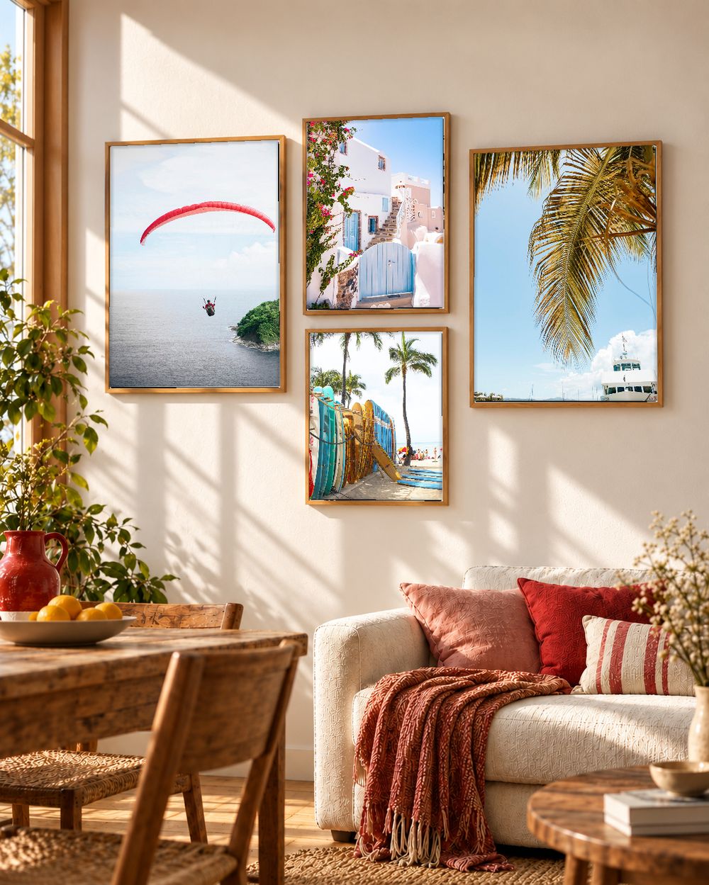 Set de 4 cuadros decorativos que combinan