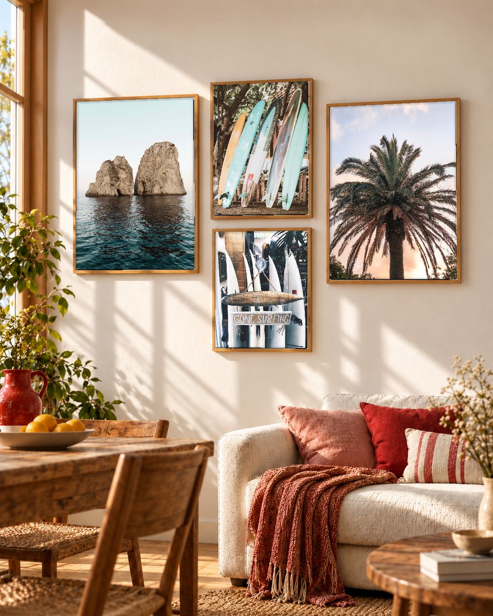Set de 4 cuadros decorativos que combinan