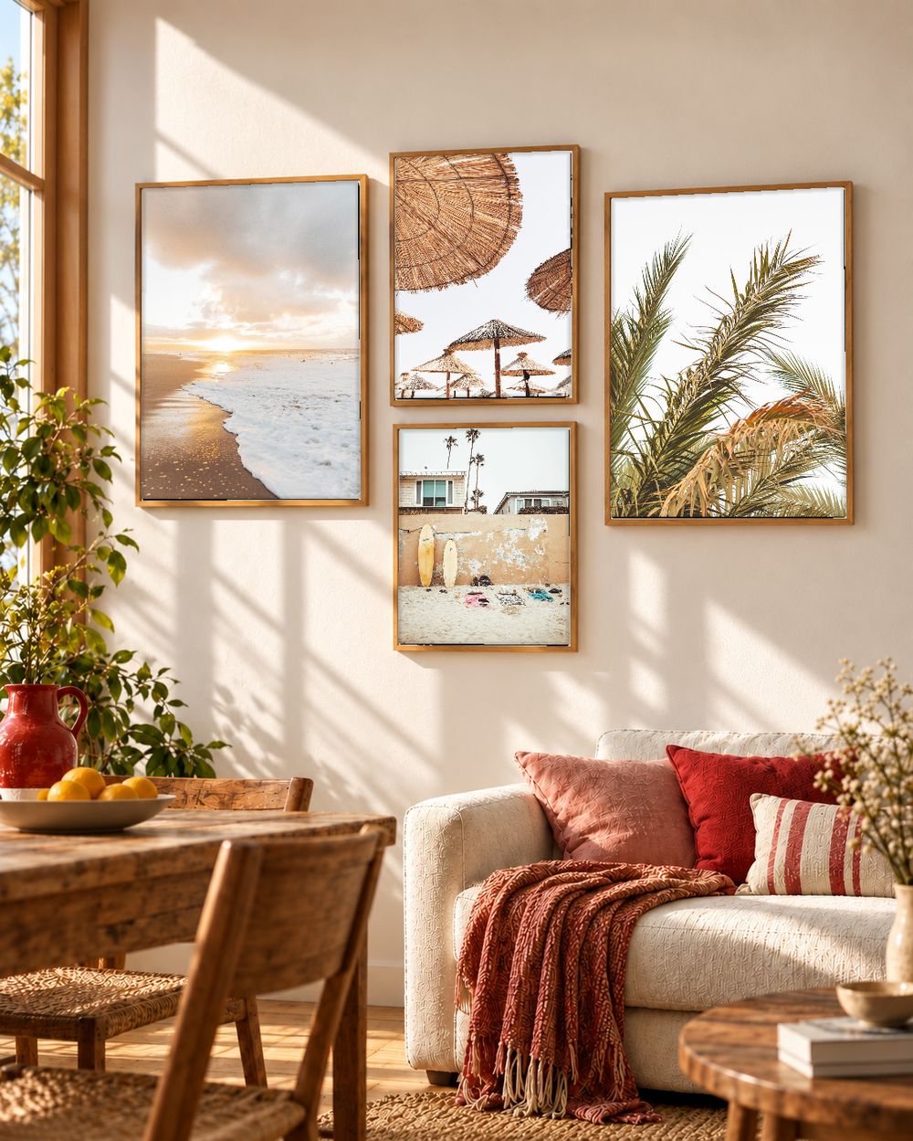Set de 4 cuadros decorativos que combinan
