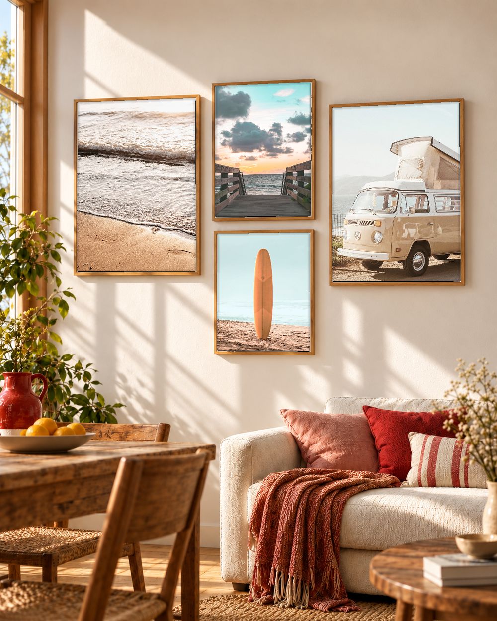 Set de 4 cuadros decorativos que combinan