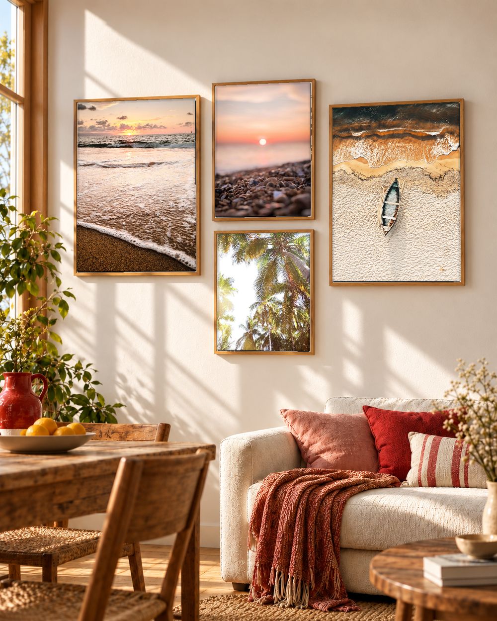Set de 4 cuadros decorativos que combinan