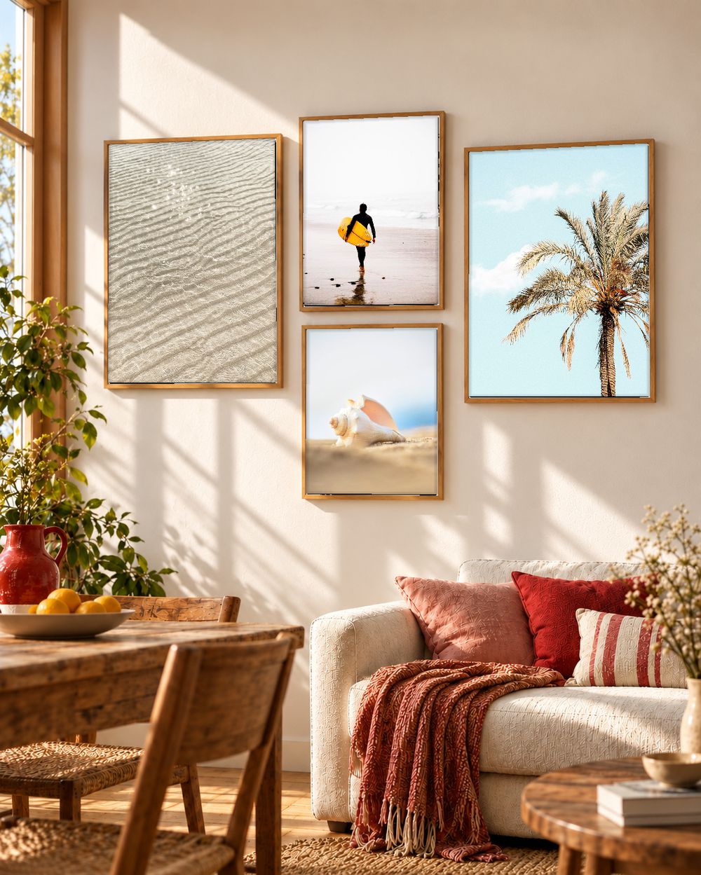 Set de 4 cuadros decorativos que combinan