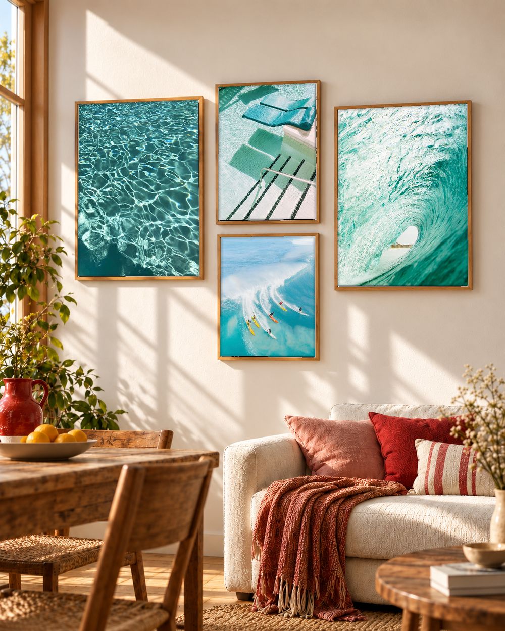 Set de 4 cuadros decorativos que combinan