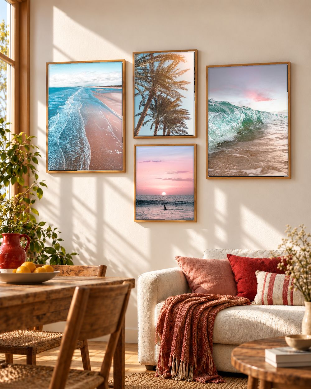 Set de 4 cuadros decorativos que combinan
