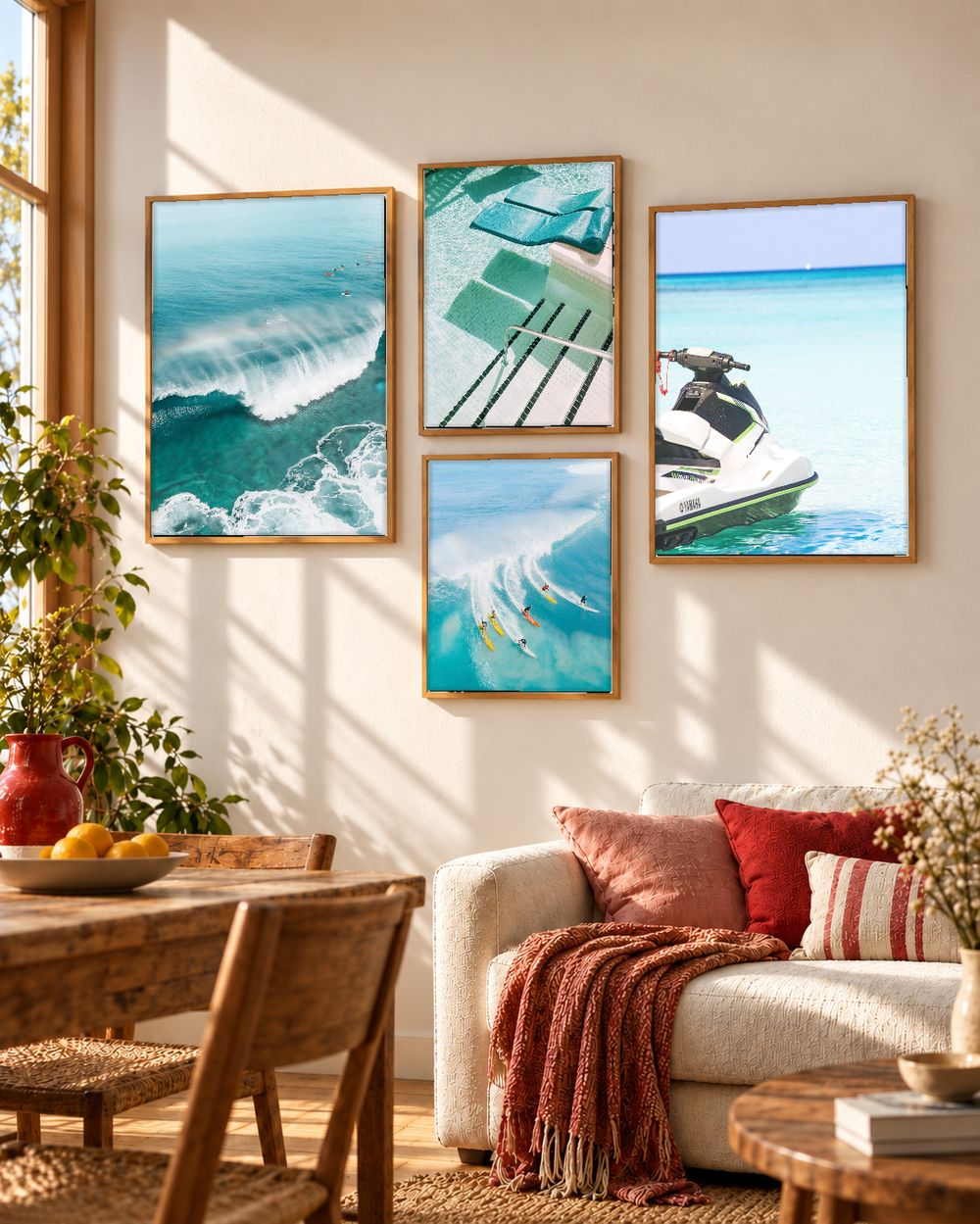 Set de 4 cuadros decorativos que combinan
