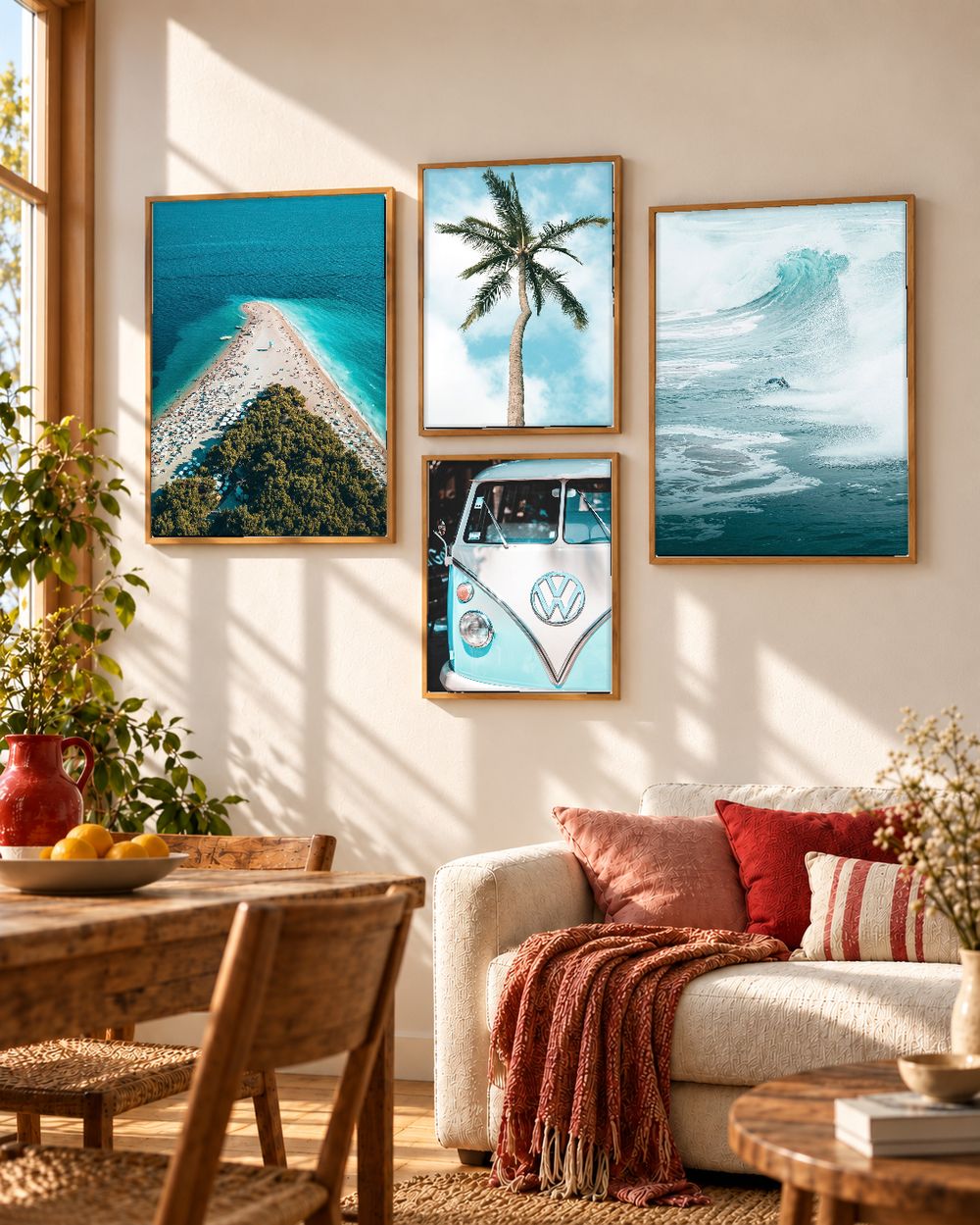 Set de 4 cuadros decorativos que combinan