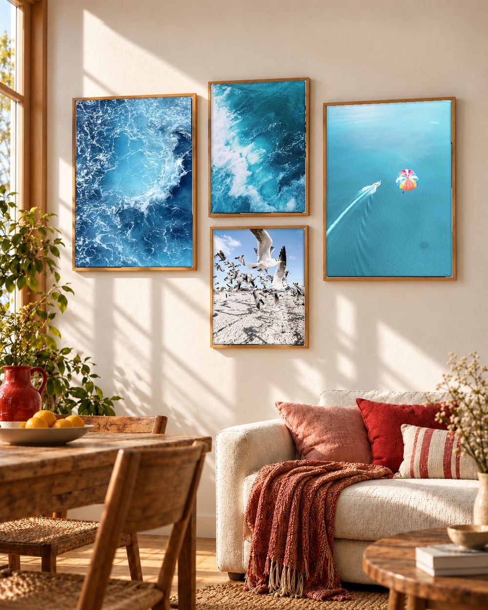 Set de 4 cuadros decorativos que combinan