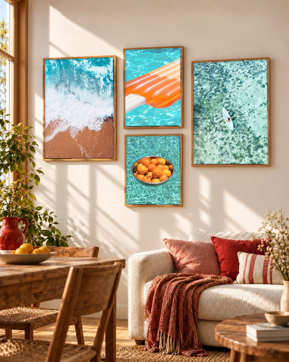 Set de 4 cuadros decorativos que combinan