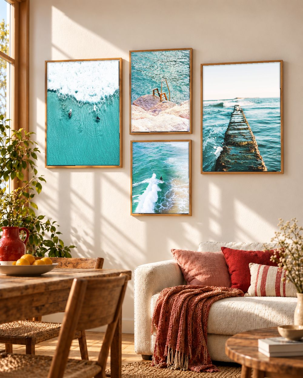Set de 4 cuadros decorativos que combinan