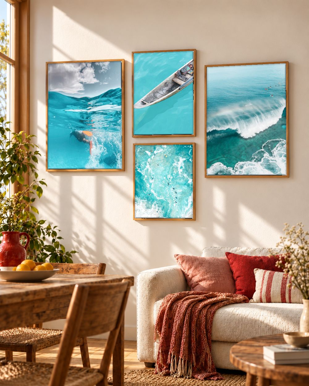 Set de 4 cuadros decorativos que combinan