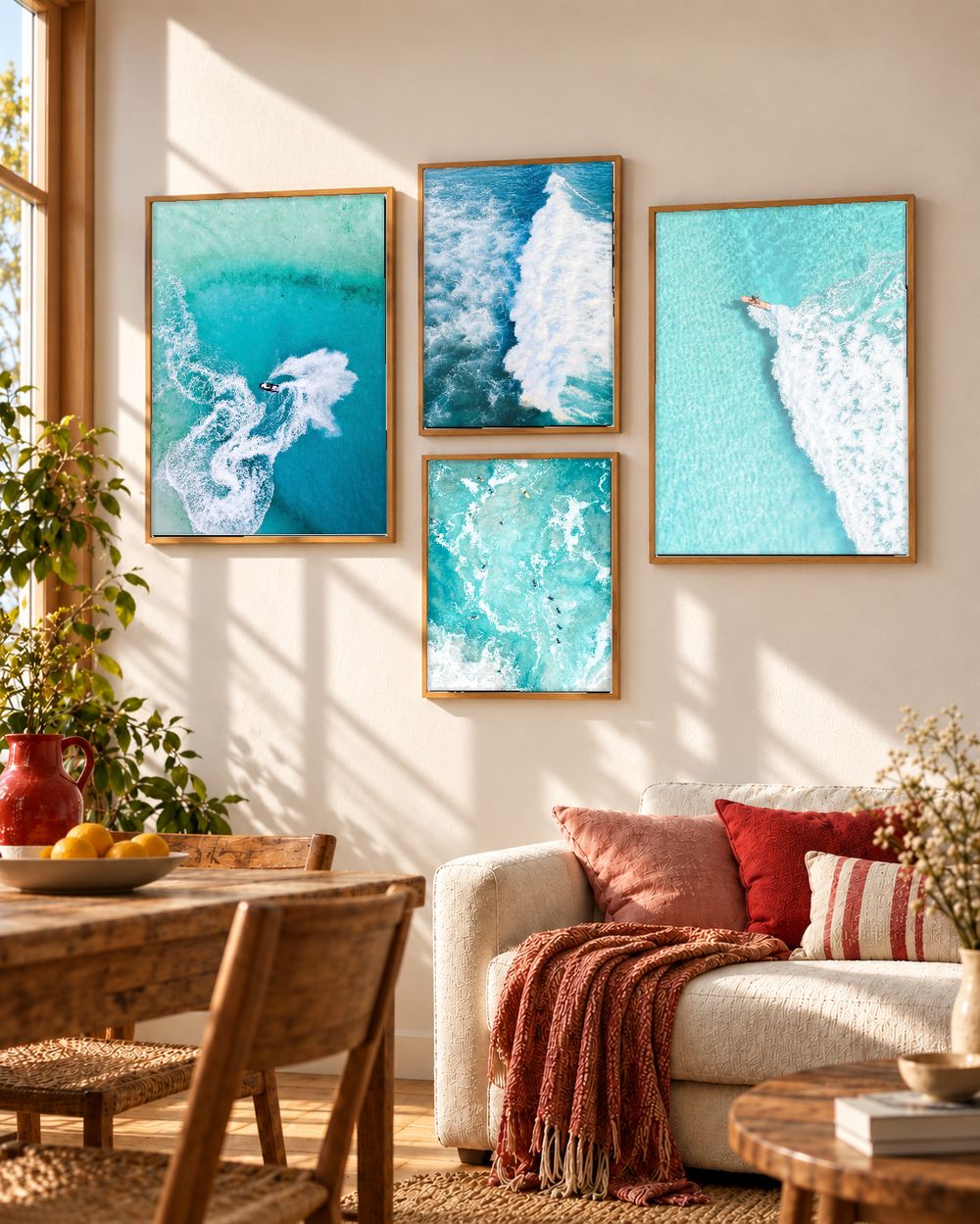 Set de 4 cuadros decorativos que combinan