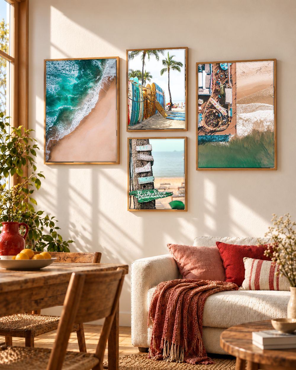 Set de 4 cuadros decorativos que combinan