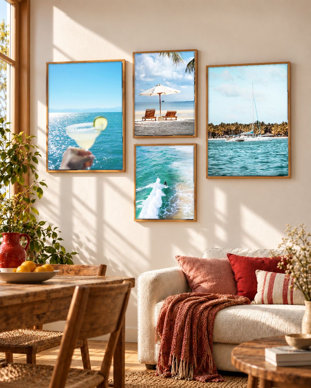 Set de 4 cuadros decorativos que combinan