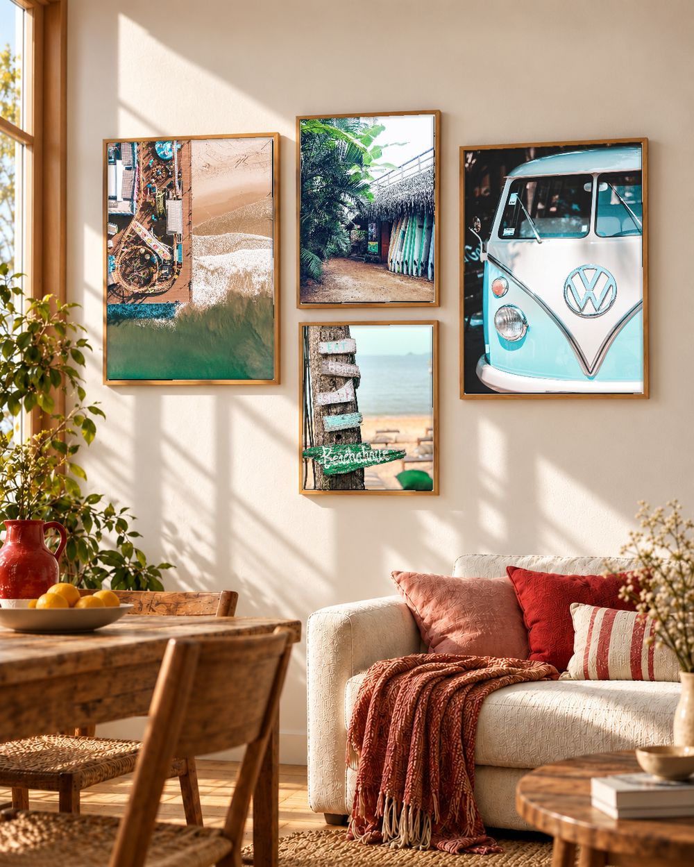 Set de 4 cuadros decorativos que combinan