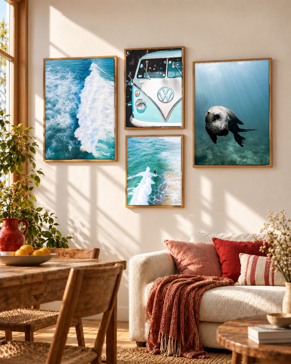 Set de 4 cuadros decorativos que combinan