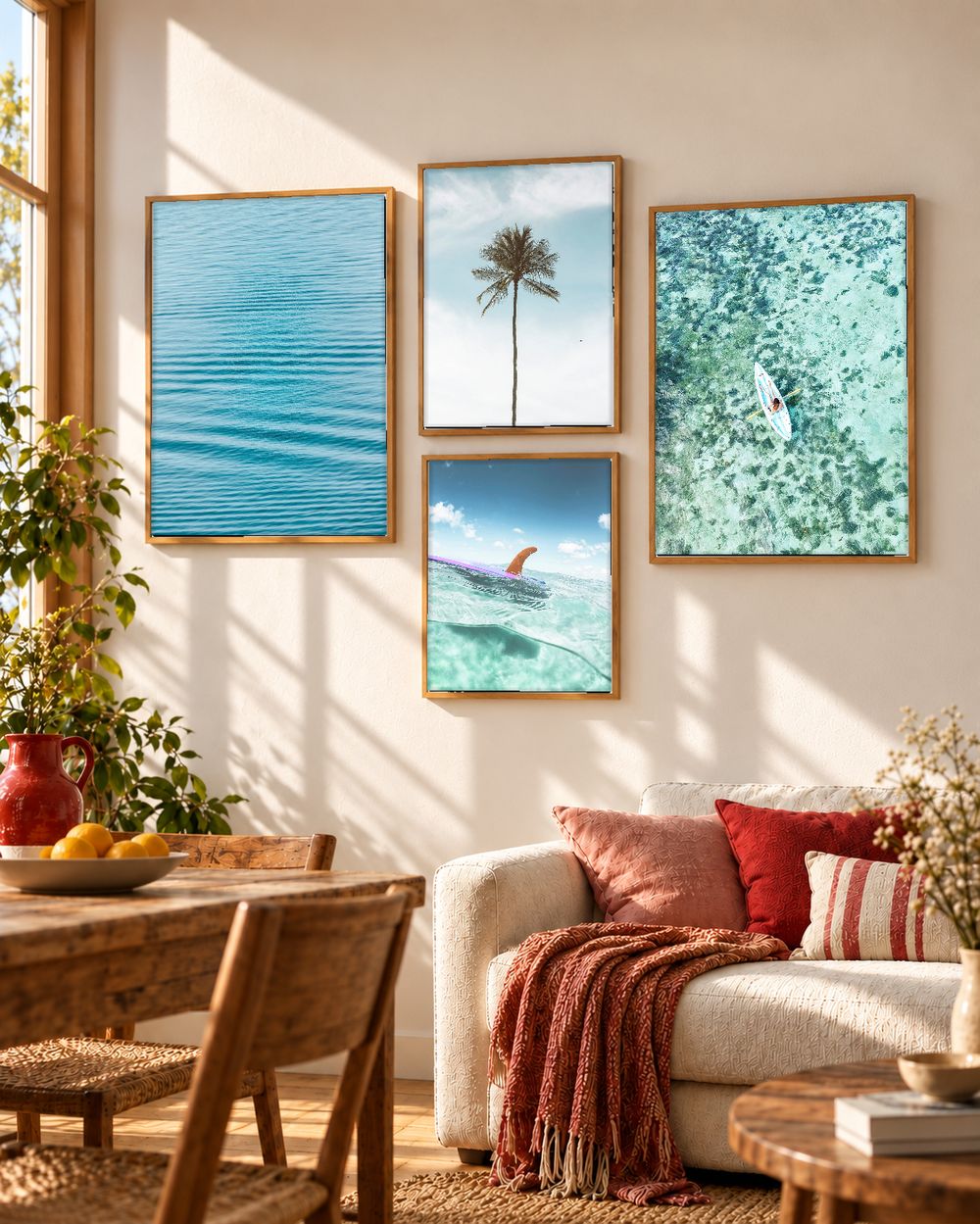 Set de 4 cuadros decorativos que combinan