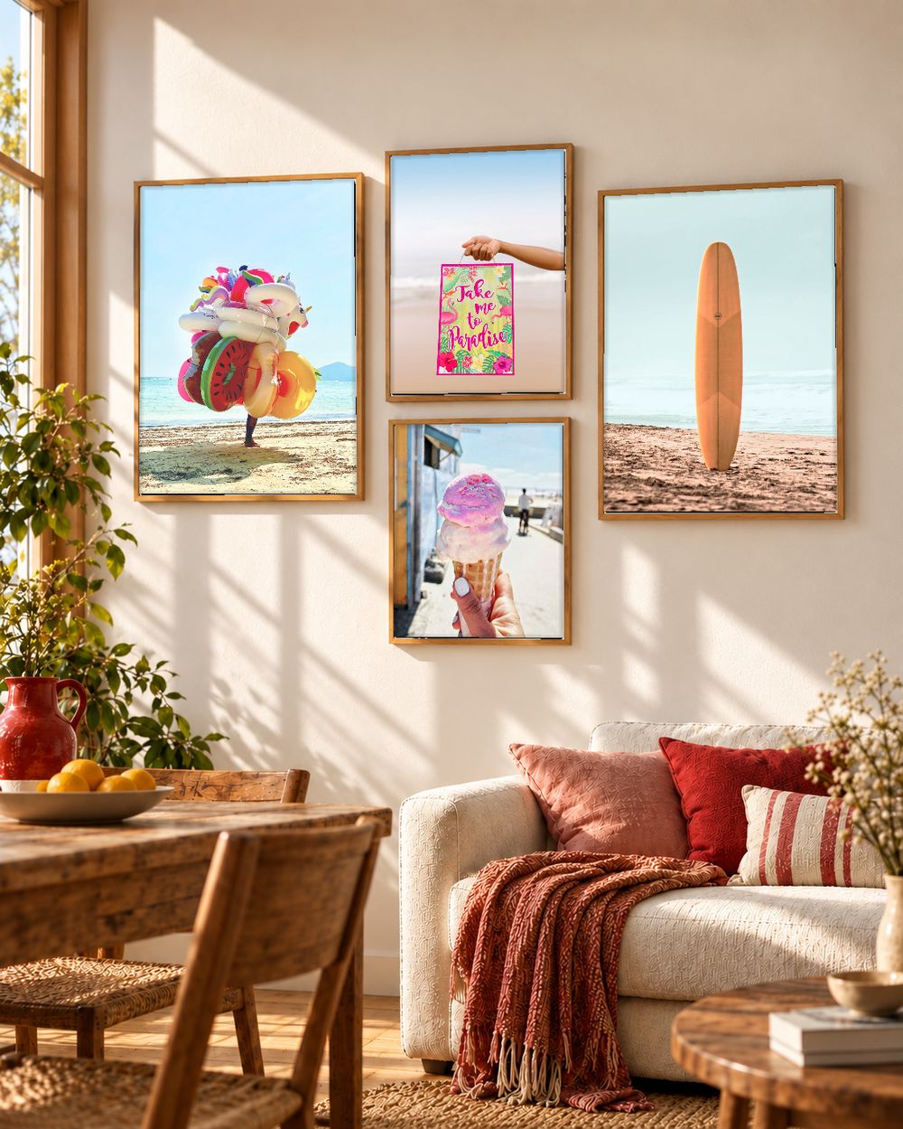 Set de 4 cuadros decorativos que combinan