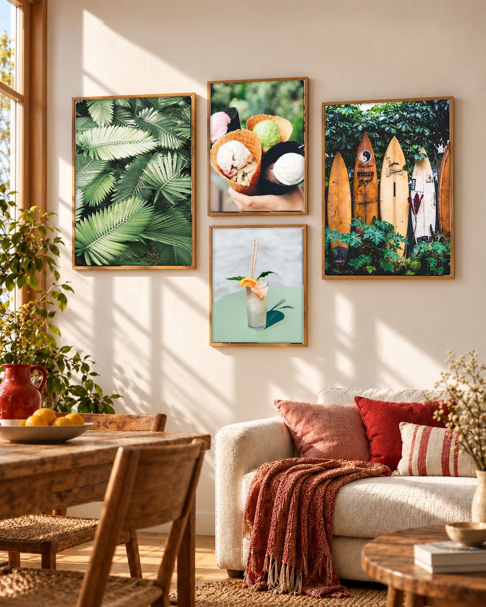 Set de 4 cuadros decorativos que combinan
