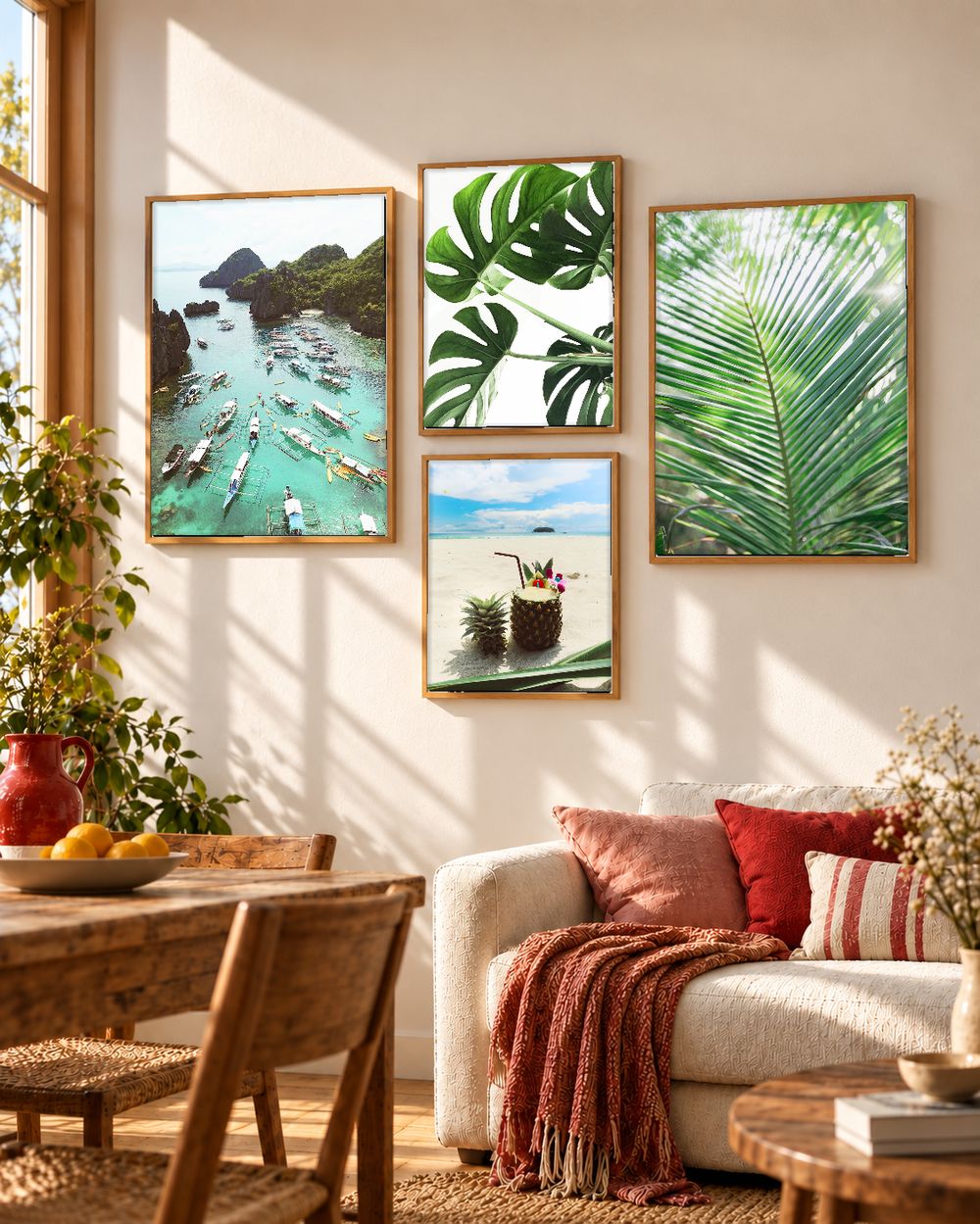 Set de 4 cuadros decorativos que combinan