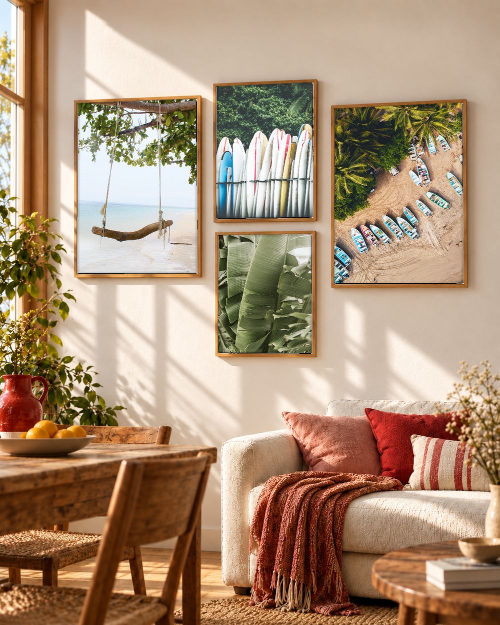 Set de 4 cuadros decorativos que combinan