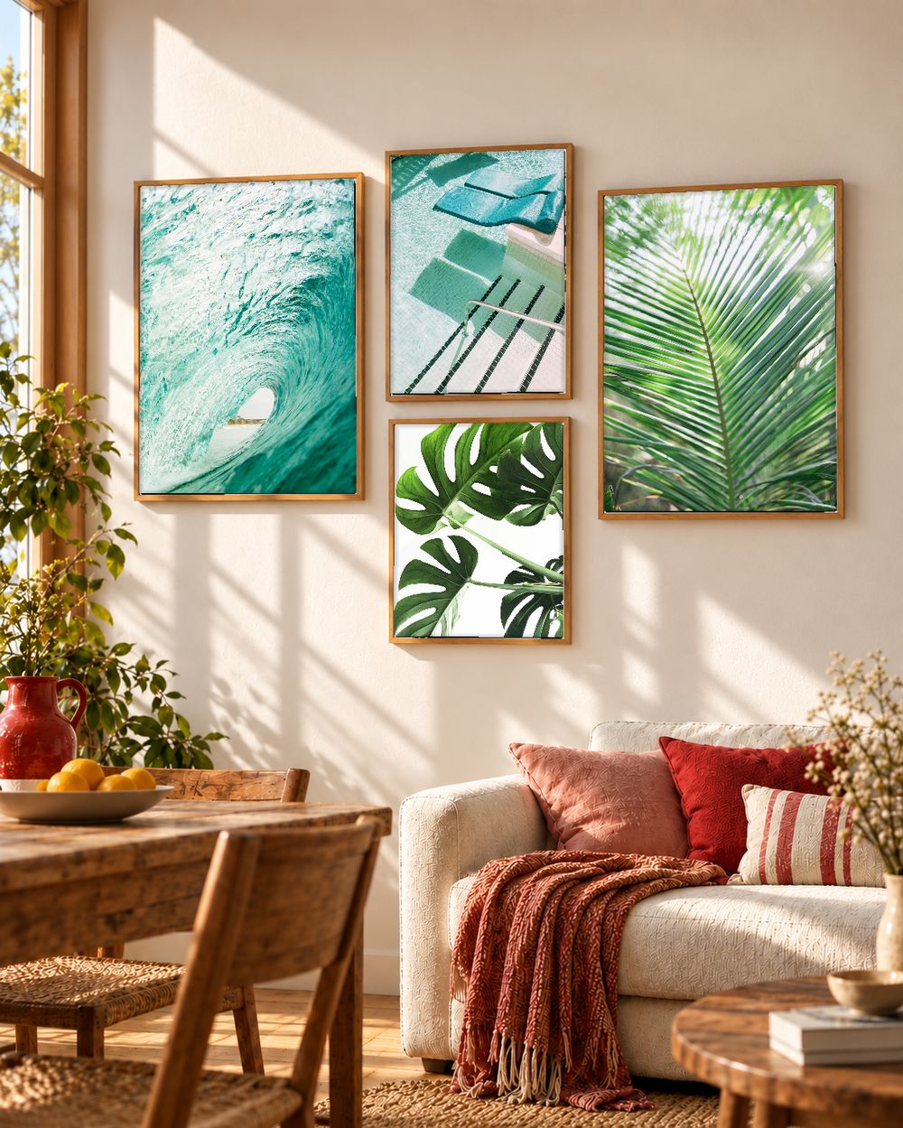 Set de 4 cuadros decorativos que combinan