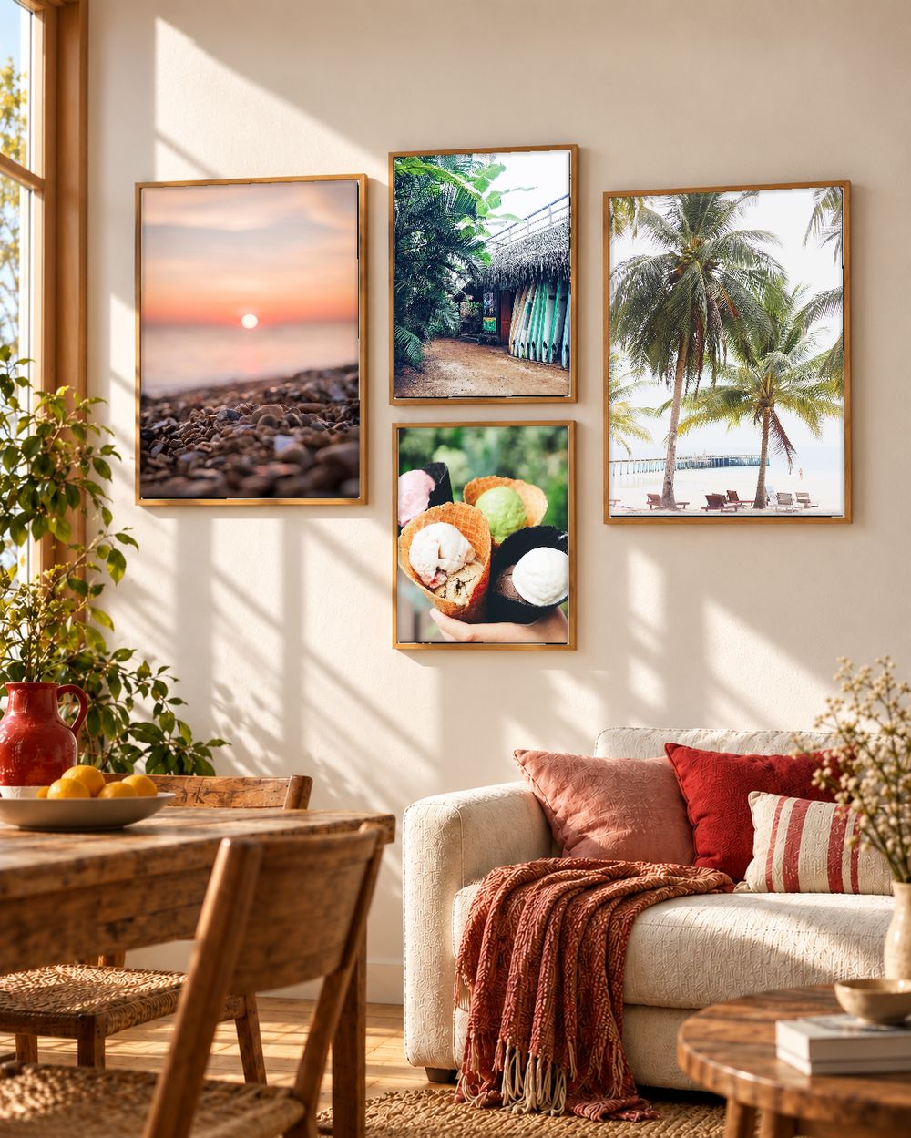 Set de 4 cuadros decorativos que combinan