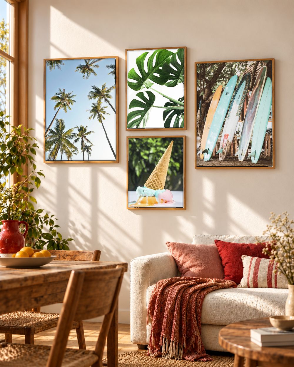 Set de 4 cuadros decorativos que combinan