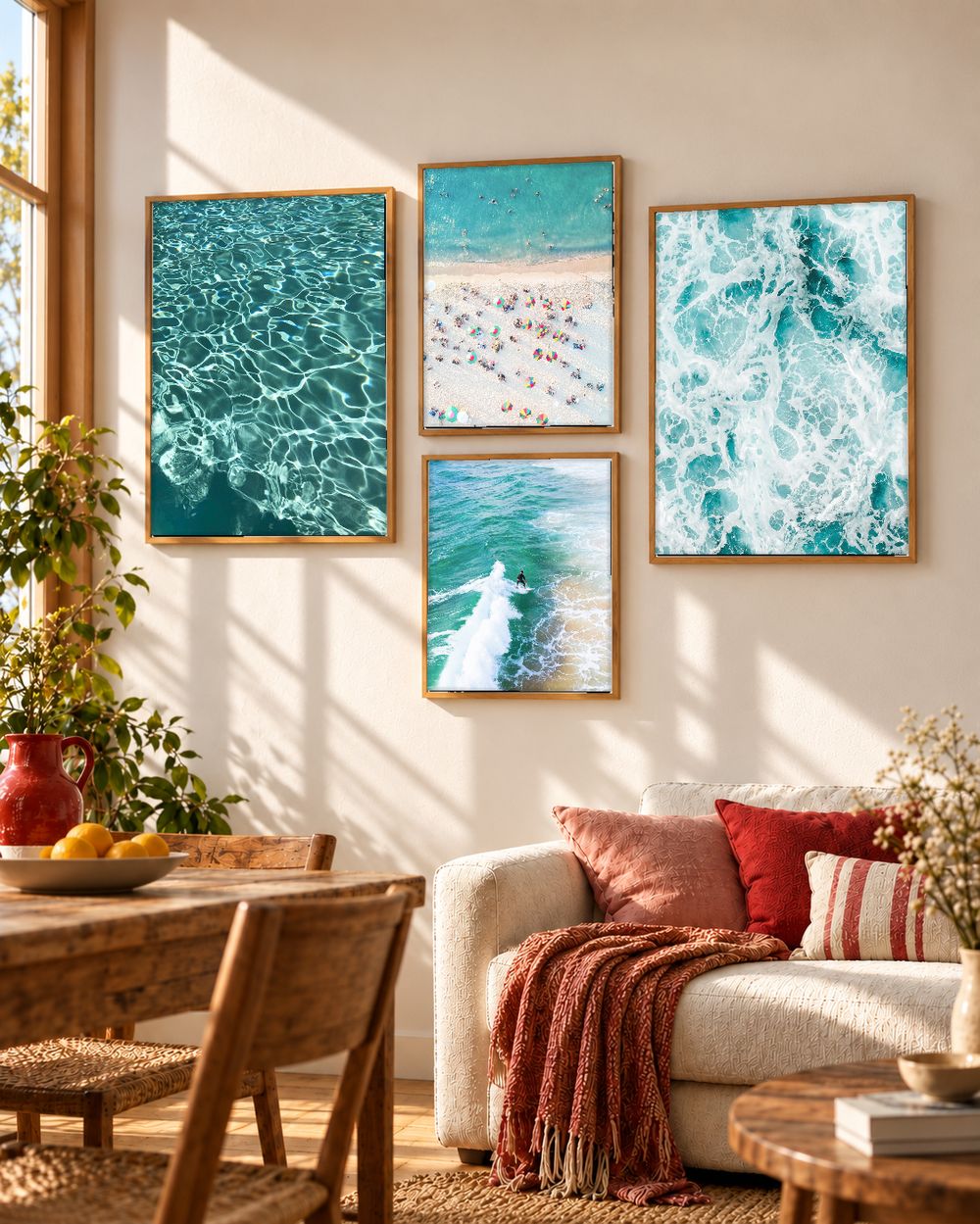 Set de 4 cuadros decorativos que combinan