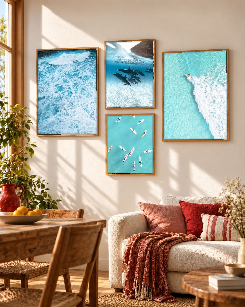 Set de 4 cuadros decorativos que combinan