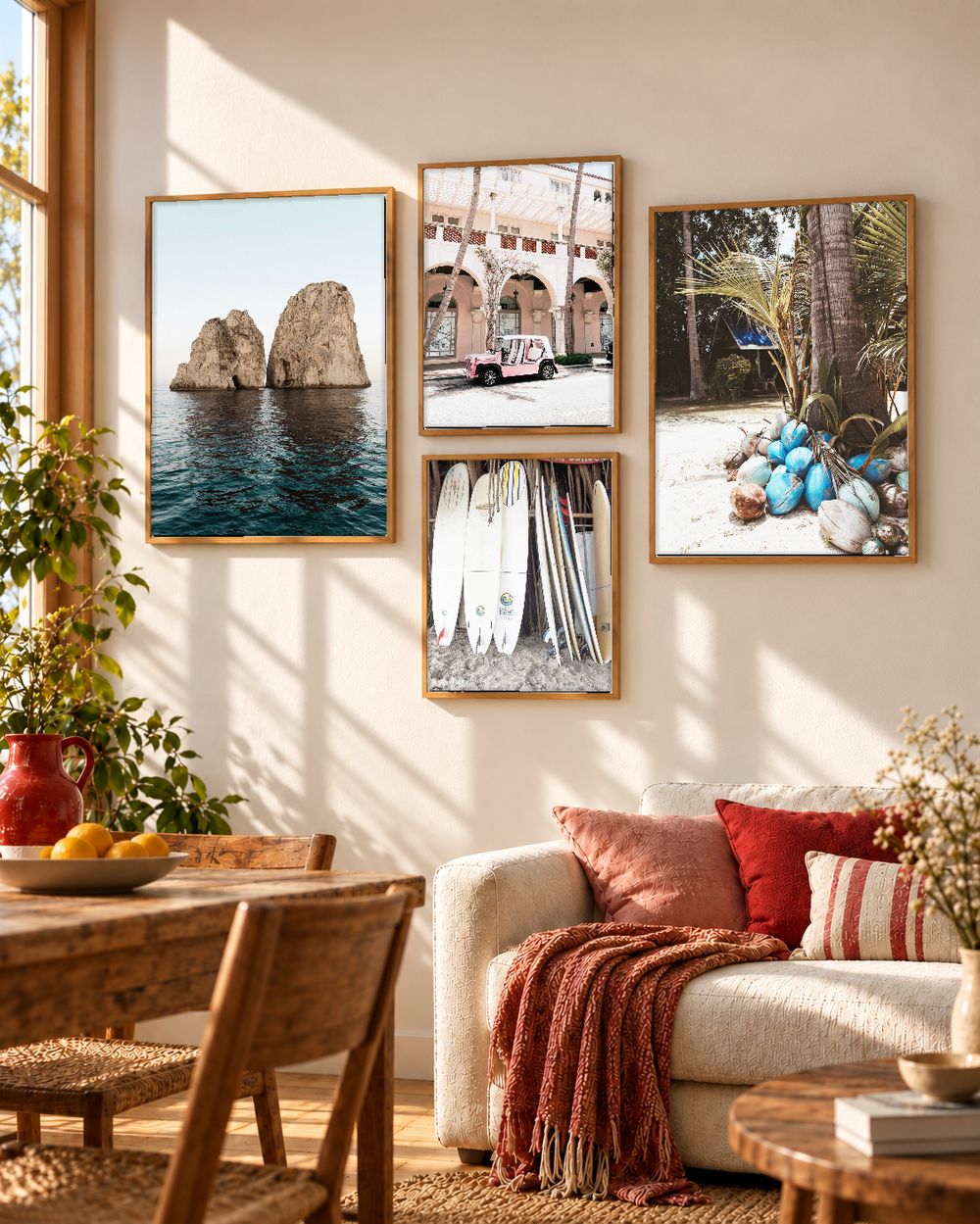 Set de 4 cuadros decorativos que combinan