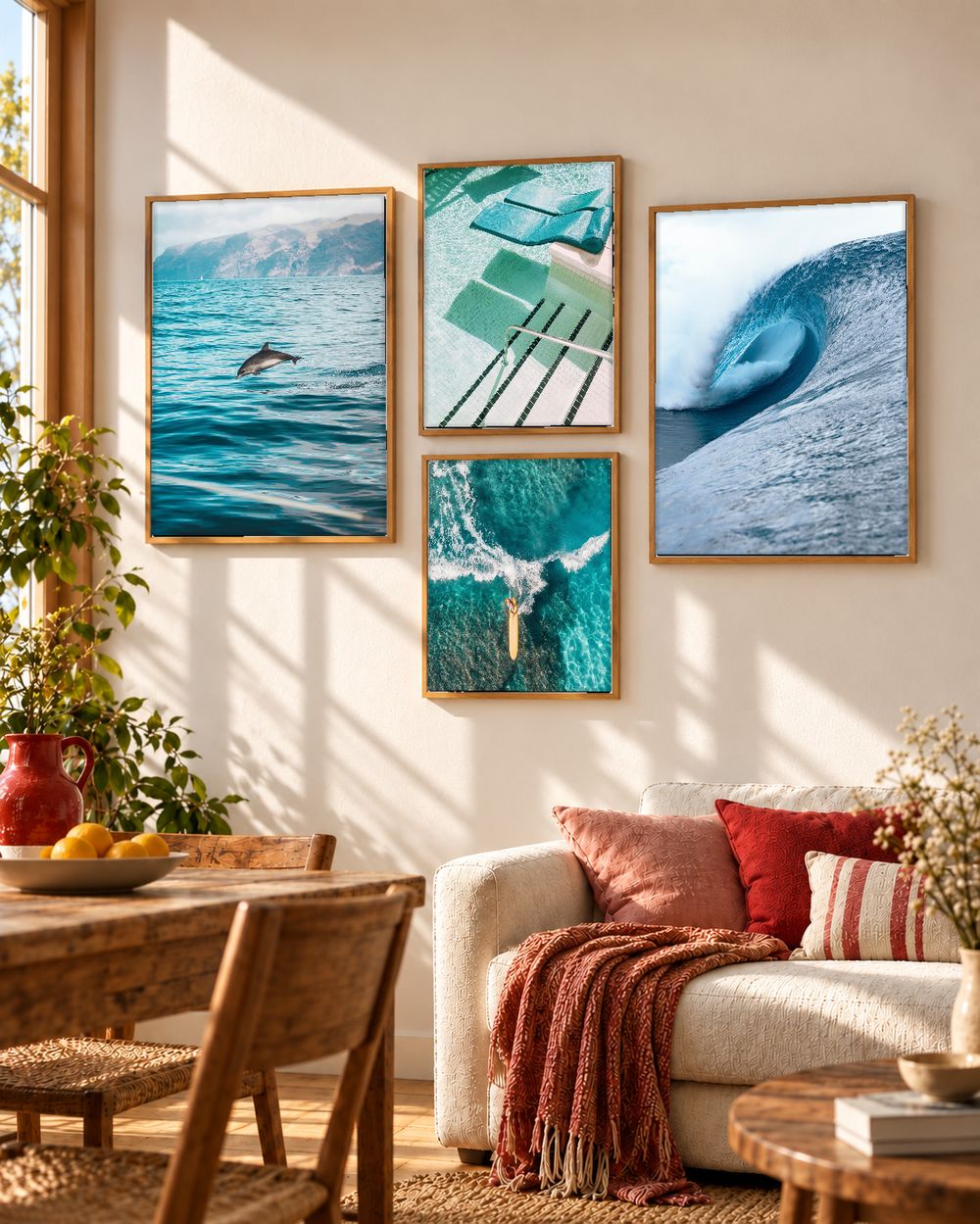 Set de 4 cuadros decorativos que combinan