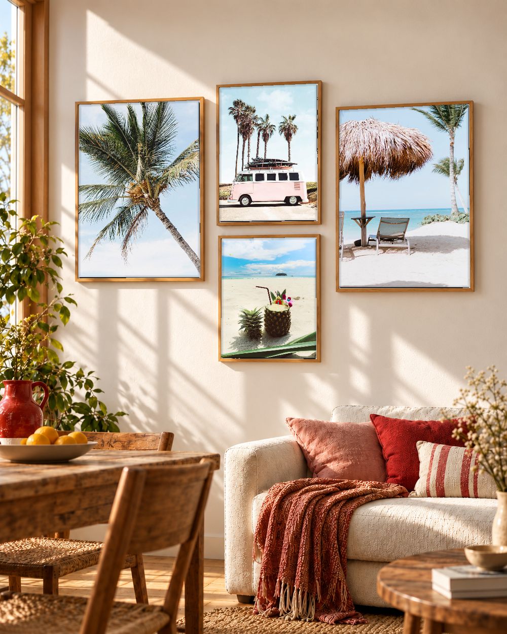 Set de 4 cuadros decorativos que combinan