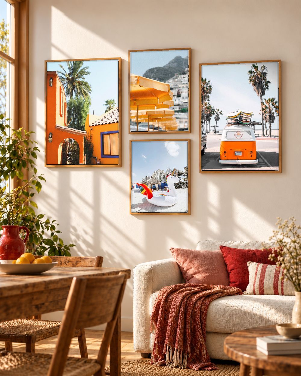 Set de 4 cuadros decorativos que combinan
