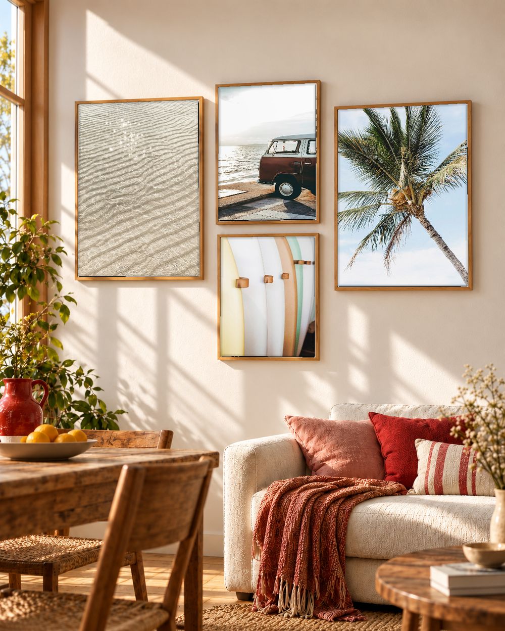 Set de 4 cuadros decorativos que combinan
