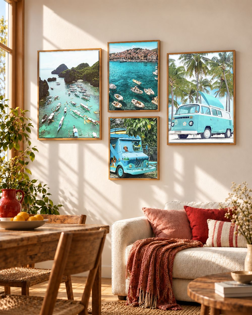 Set de 4 cuadros decorativos que combinan