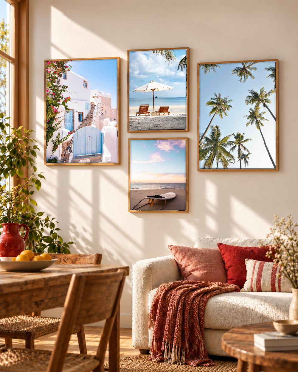 Set de 4 cuadros decorativos que combinan