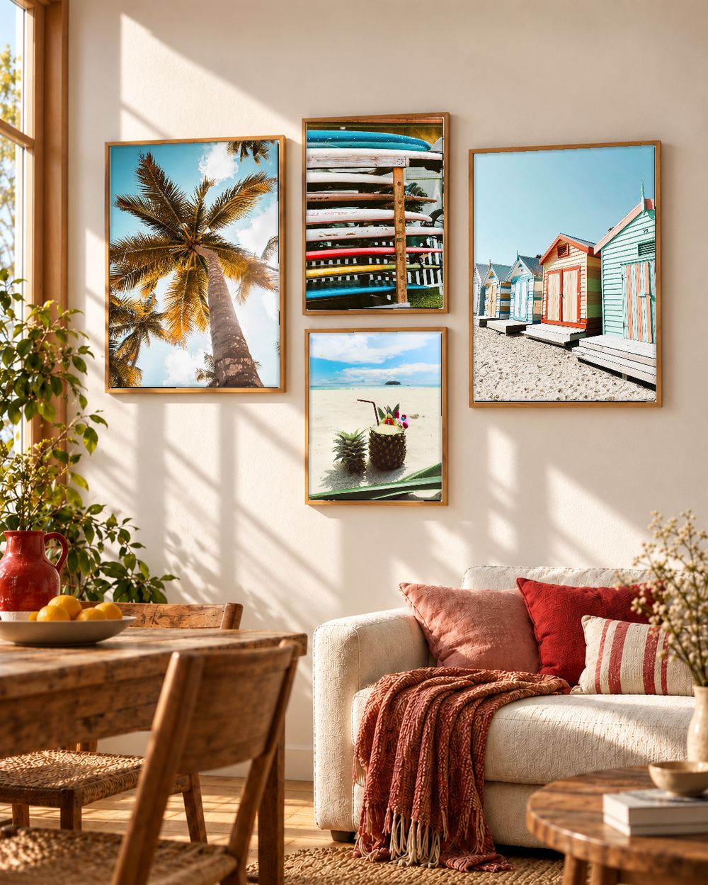 Set de 4 cuadros decorativos que combinan