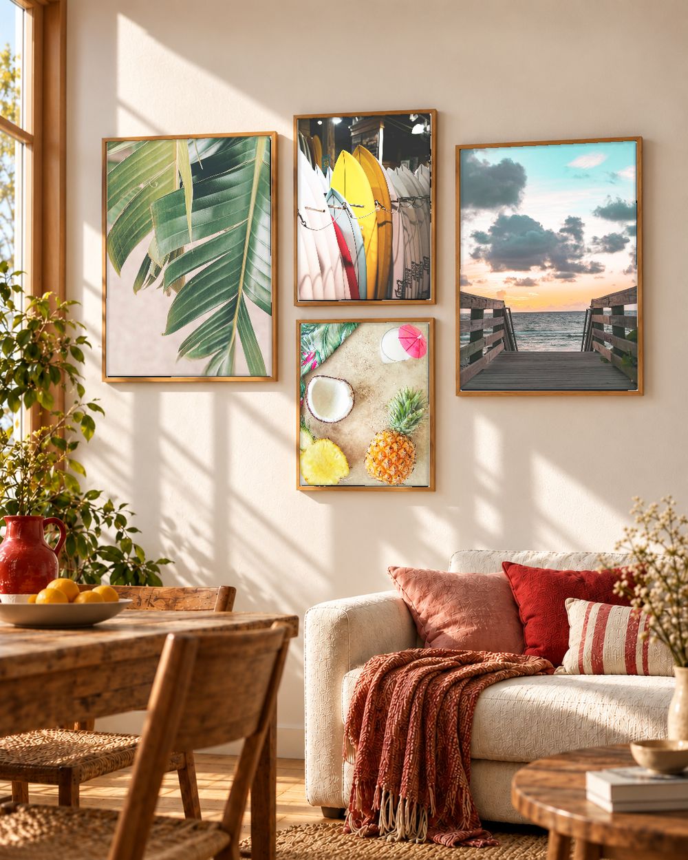 Set de 4 cuadros decorativos que combinan