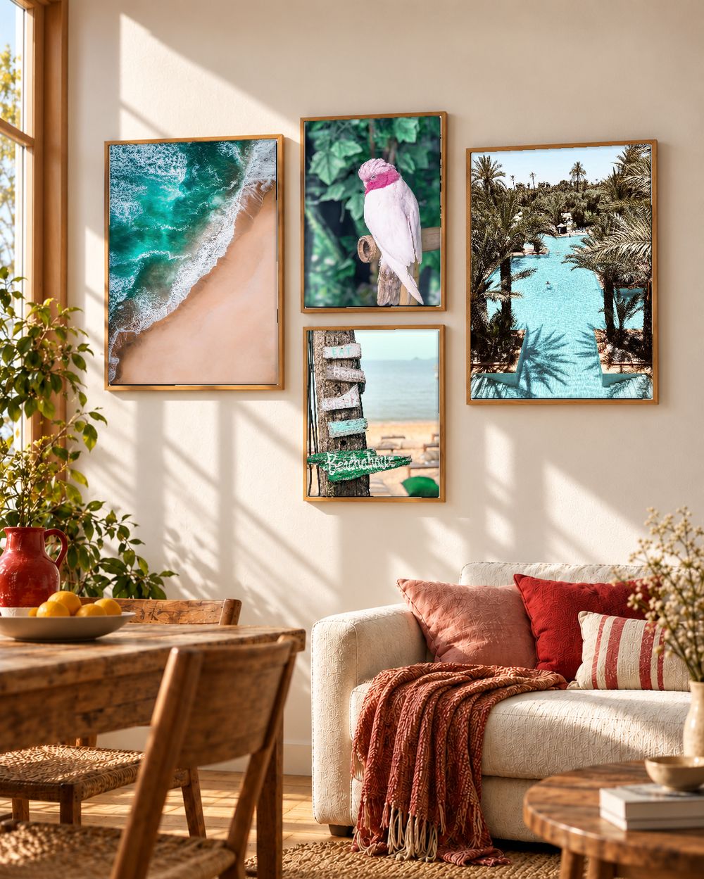 Set de 4 cuadros decorativos que combinan
